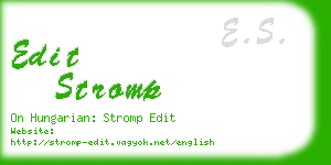 edit stromp business card